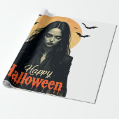 Gothic Halloween Hexe Geschenkpapier (Ungerollt)