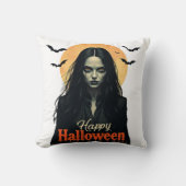 Gothic Halloween Hexe Kissen (Vorderseite)