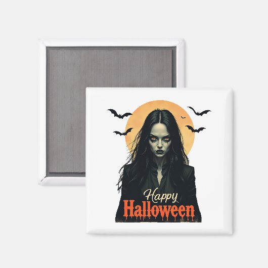 Gothic Halloween Hexe Magnet (Vorderseite/Rückseite)