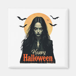 Gothic Halloween Hexe Magnet