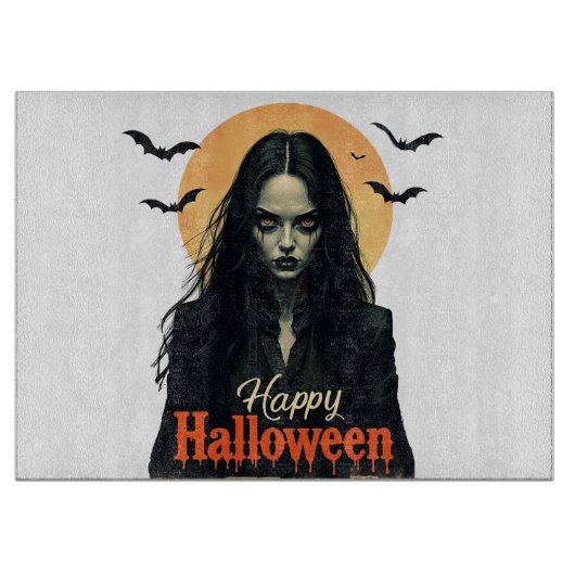 Gothic Halloween Hexe Schneidebrett (Vorderseite)
