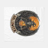 Gothic Halloween Hexe Vintage Fleecedecke (Vorderseite (Horizontal))