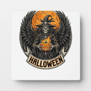 Gothic Halloween Hexe Vintage Fotoplatte