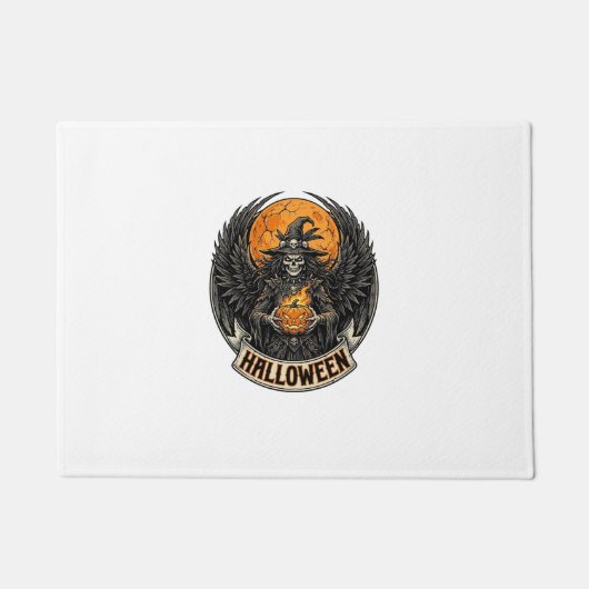 Gothic Halloween Hexe Vintage Fußmatte (Vorderseite)