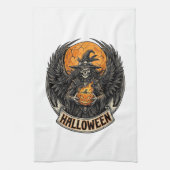 Gothic Halloween Hexe Vintage Geschirrtuch (Vertikal)