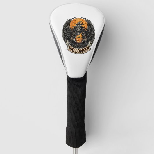 Gothic Halloween Hexe Vintage Golf Headcover (Vorderseite)