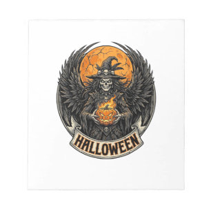 Gothic Halloween Hexe Vintage Notizblock