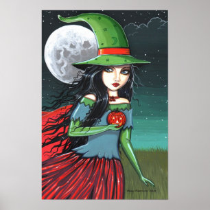Gothic-Halloween-Hexenplakat von Molly Harrison Poster