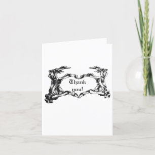 Gothic halloween Hochzeit danke Karte
