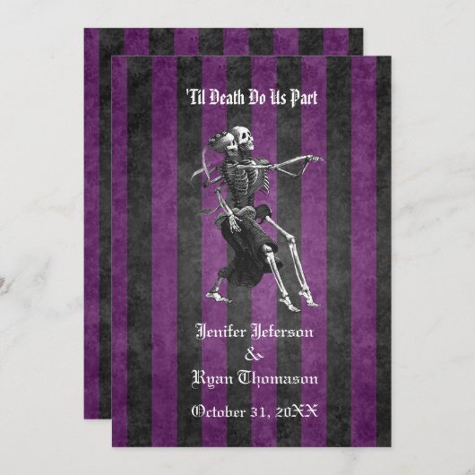 Gothic halloween Hochzeit Einladung (Vorne/Hinten)