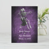 Gothic halloween Hochzeit Einladung (Stehend Vorderseite)