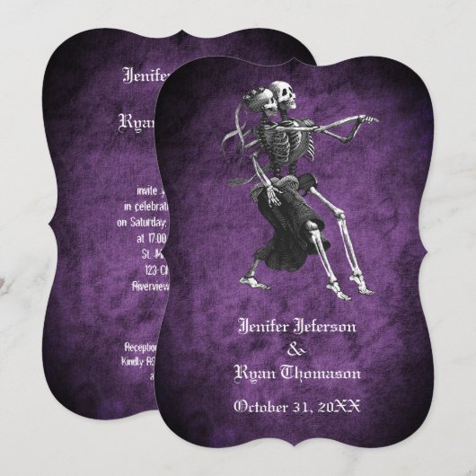 Gothic halloween Hochzeit Einladung (Vorne/Hinten)