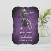 Gothic halloween Hochzeit Einladung (Stehend Vorderseite)