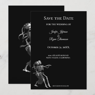 Gothic Halloween Hochzeit Save-the-Date-Einladung Ankündigung