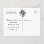 Gothic Halloween-Hochzeit Save the Date Postkarte (Rückseite)