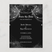 Gothic Halloween Hochzeit Save-the-Date Postkarte (Vorderseite)