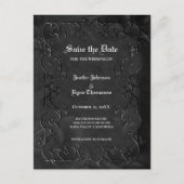Gothic Halloween Hochzeit Save-the-Date Postkarte (Vorderseite)
