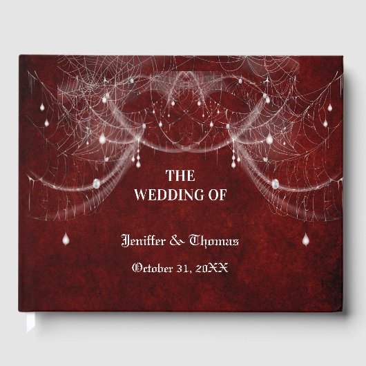 Gothic Halloween Hochzeitsgast Gästebuch (Vorderseite)