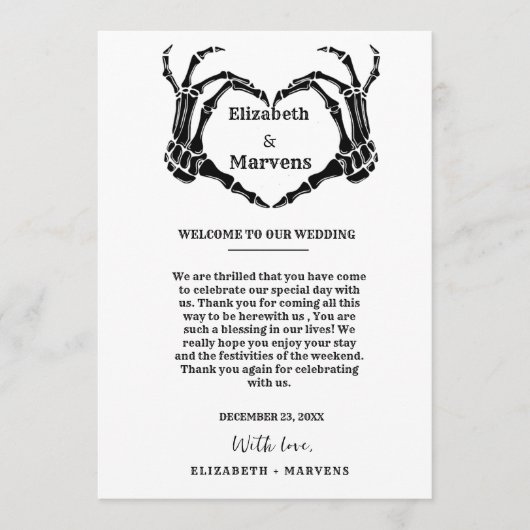 Gothic Halloween Hochzeitstage Termine Programm (Vorderseite)