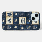 Gothic Halloween Jeansstoff-Patchwork-Muster Case-Mate iPhone Hülle (Rückseite (Horizontal))