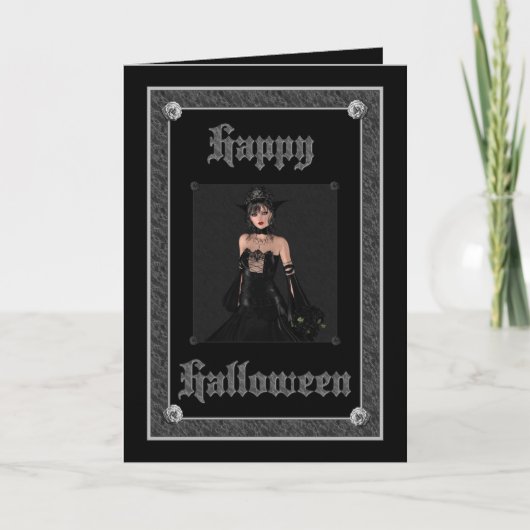 Gothic Halloween Karte (Vorderseite)