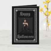 Gothic Halloween Karte (Gelbe Blume)