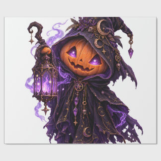 Gothic Halloween-Kürbis-Geist-Magie-Laternen-Kunst Geschenkpapier
