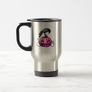 Gothic Halloween-Kürbis und Krähe Reisebecher