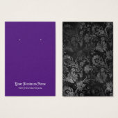 Gothic Halloween Lila Earring Display Card (Vorne & Hinten)