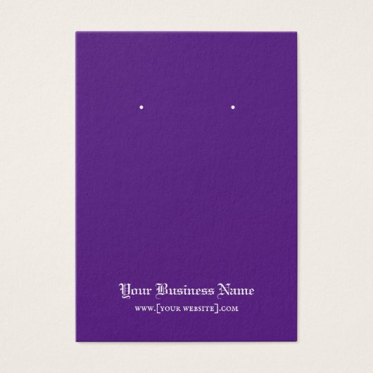 Gothic Halloween Lila Earring Display Card (Vorderseite)