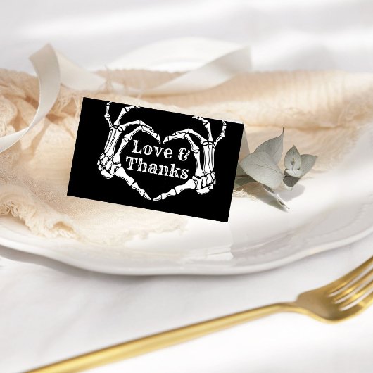 Gothic Halloween Love & Danke Skull Heart Wedding