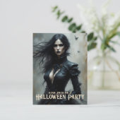 Gothic Halloween Night of Mystery Einladung (Stehend Vorderseite)