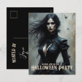 Gothic Halloween Night of Mystery Einladung (Vorne/Hinten)