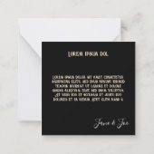 Gothic Halloween Night of Mystery Mitteilungskarte (Rückseite)