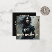 Gothic Halloween Night of Mystery Mitteilungskarte (Vorderseite/Rückseite Beispiel)