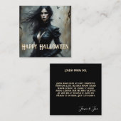 Gothic Halloween Night of Mystery Mitteilungskarte (Vorne/Hinten)