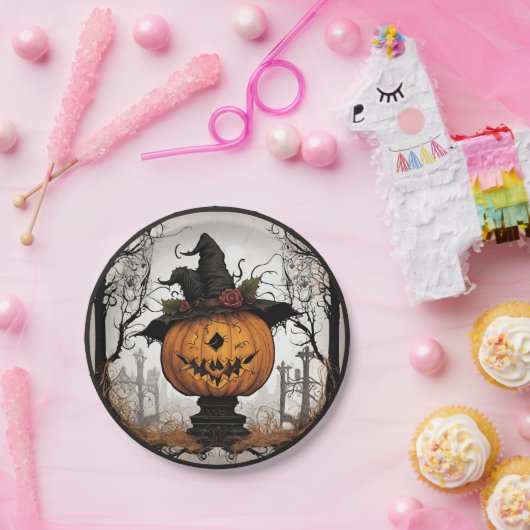 Gothic Halloween Pappteller (Party)