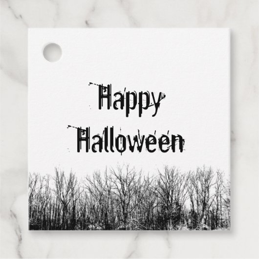 Gothic Halloween-Party Creepy Typografy Geschenkanhänger (Vorderseite)