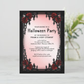 Gothic Halloween-Party Einladung (Stehend Vorderseite)