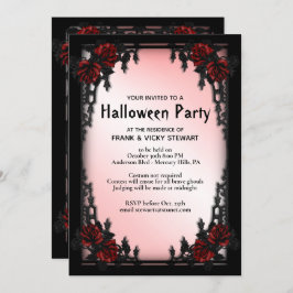 Gothic Halloween-Party Einladung