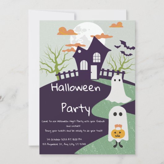 Gothic Halloween-Party Einladung (Vorderseite)