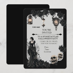 Gothic Halloween-Party-Einladung   Dark Fantasy B Einladung