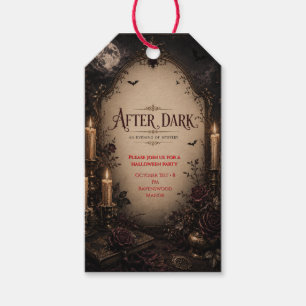 Gothic Halloween-Party-Einladung, dunkles Kerzenli Geschenkanhänger