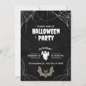 Gothic Halloween Party Invitation with Spiders Einladung (Vorderseite)