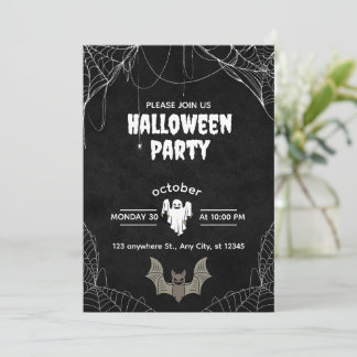 Gothic Halloween Party Invitation with Spiders Einladung
