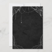 Gothic Halloween Party Invitation with Spiders Einladung (Rückseite)