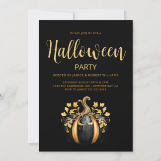 Gothic Halloween-Party Pumpkin Einladung