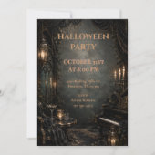 Gothic Halloween-Party-Soirée-Design Einladung (Vorderseite)