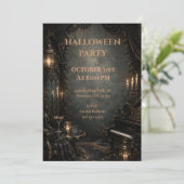 Gothic Halloween-Party-Soirée-Design Einladung (Stehend Vorderseite)