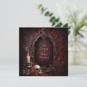 Gothic Halloween-Platz-Einladung Einladung (Stehend Vorderseite)